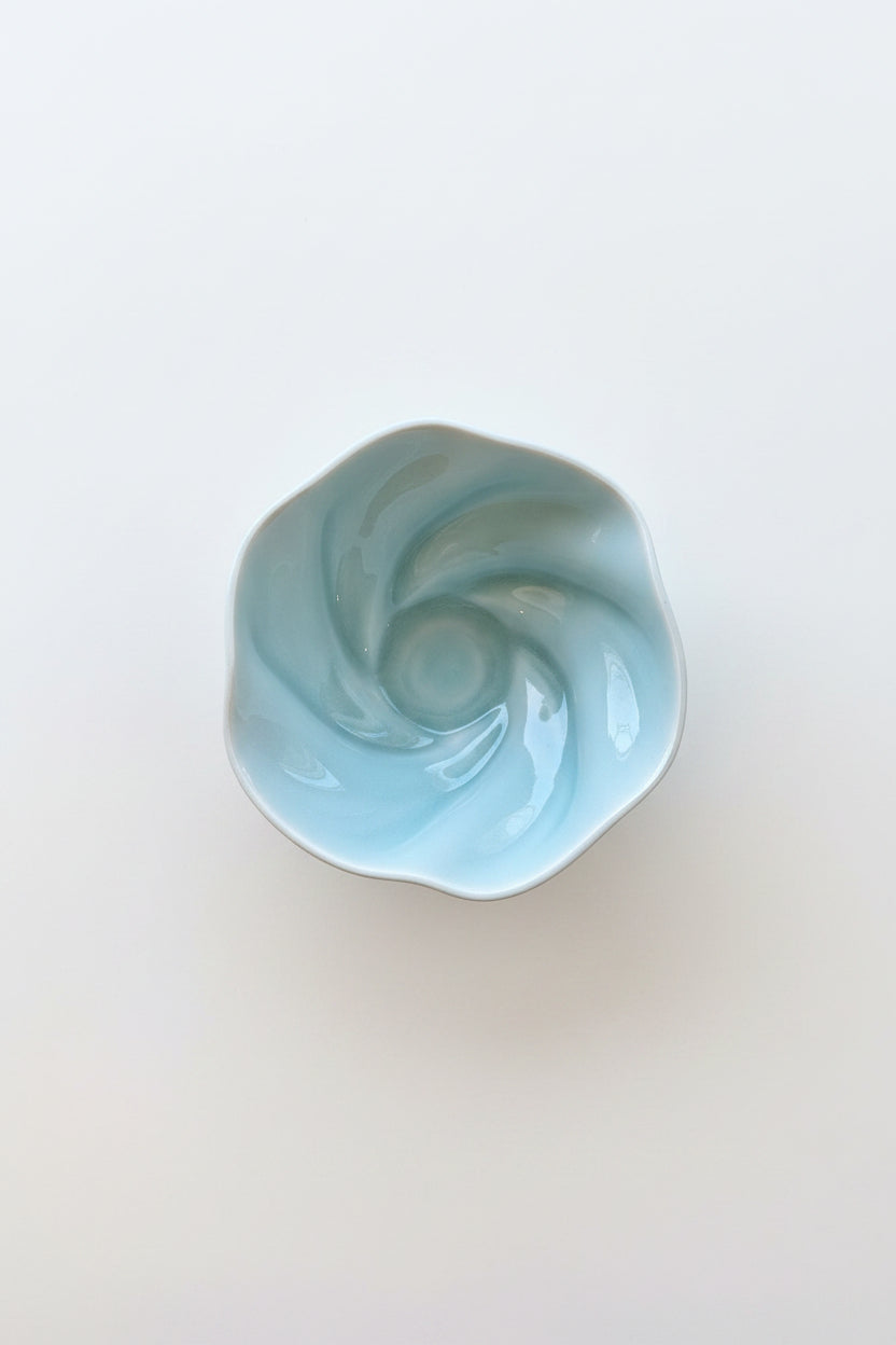 Ajay Gokhale :: Wave Bowl, Celadon Glaze, Small