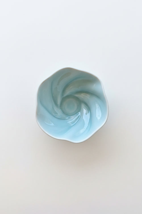 Ajay Gokhale :: Wave Bowl, Celadon Glaze, Small