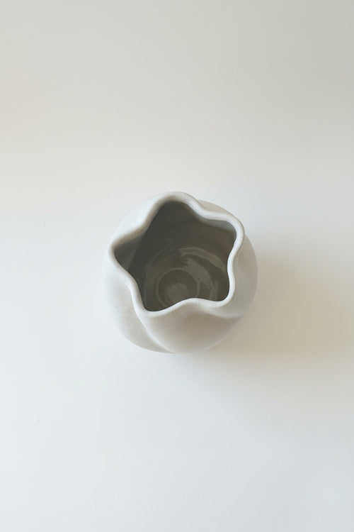 Ajay Gokhale :: Wave Vase, White, Small