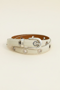 Maison Boinet :: Silver Buckle Grommet Belt