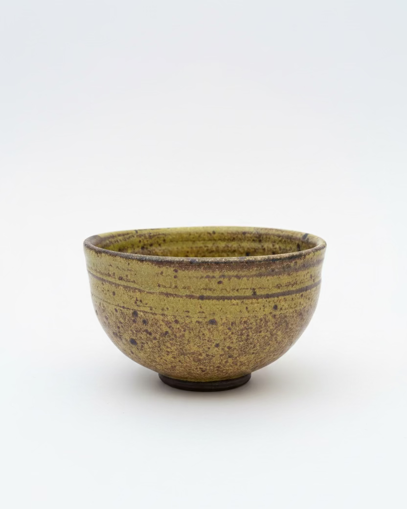 Sharon Mann :: Deep Bowl, Ochre Speckle Glaze