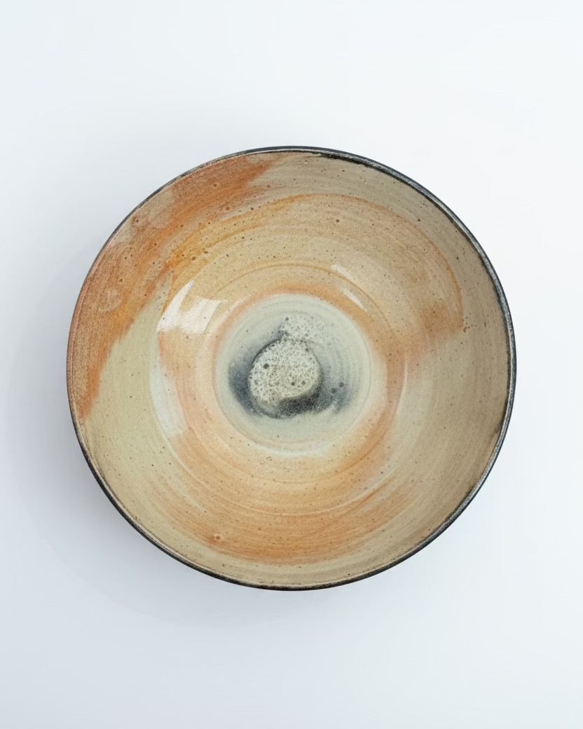 Sharon Mann :: Serving Bowl, Peach Swirl
