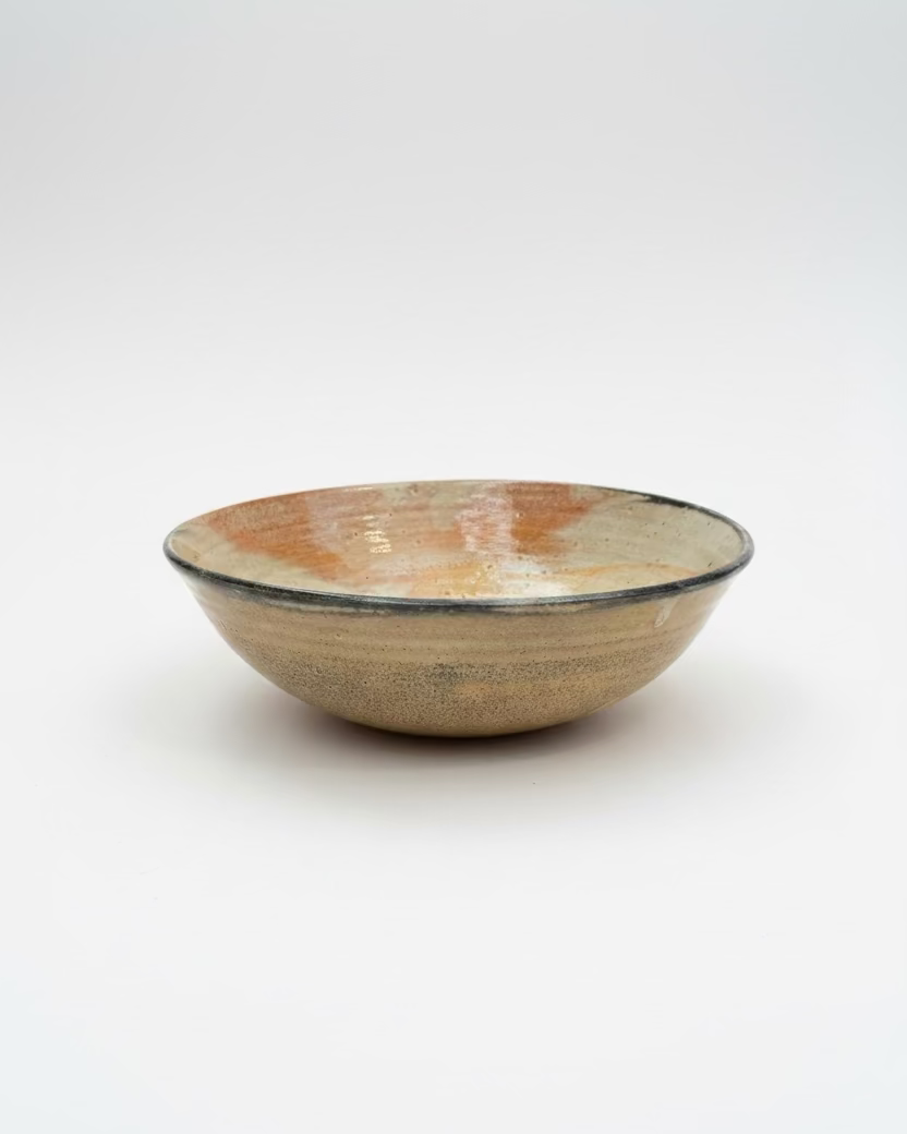 Sharon Mann :: Serving Bowl, Peach Swirl