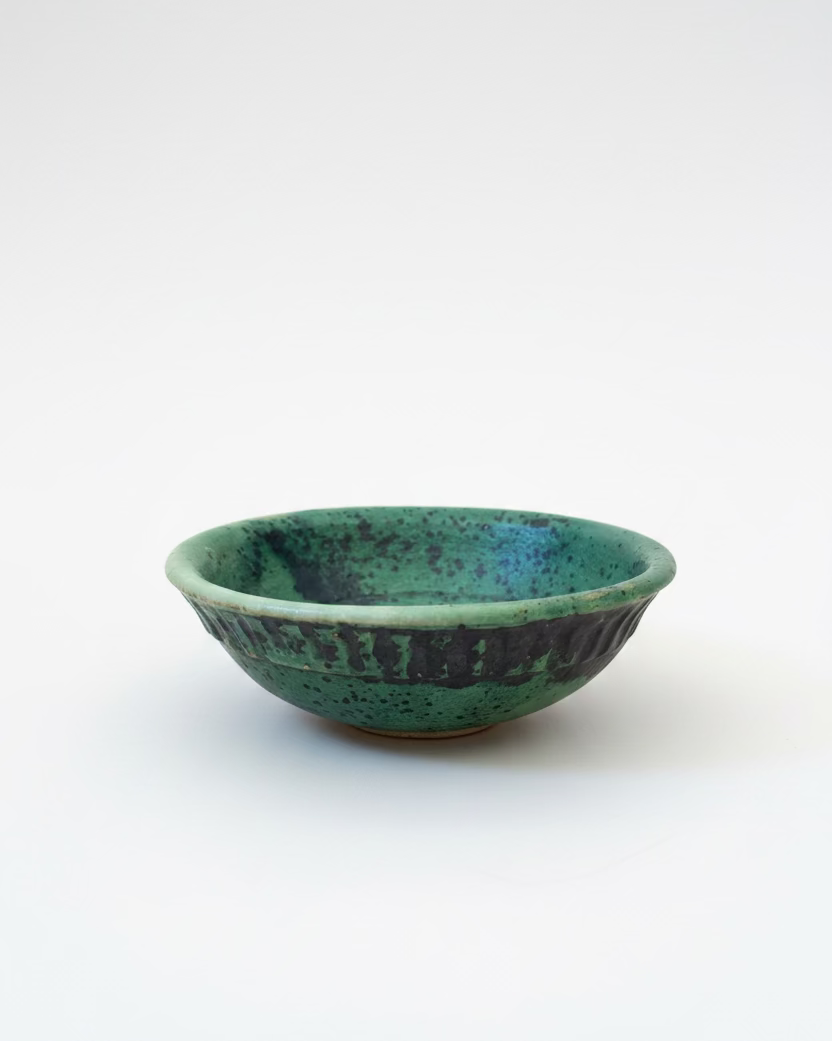 Sharon Mann :: Small Dish #1, Moss Green