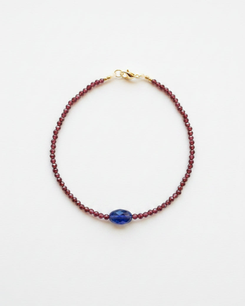 Margaret Solow :: Garnet and Sapphire Bracelet