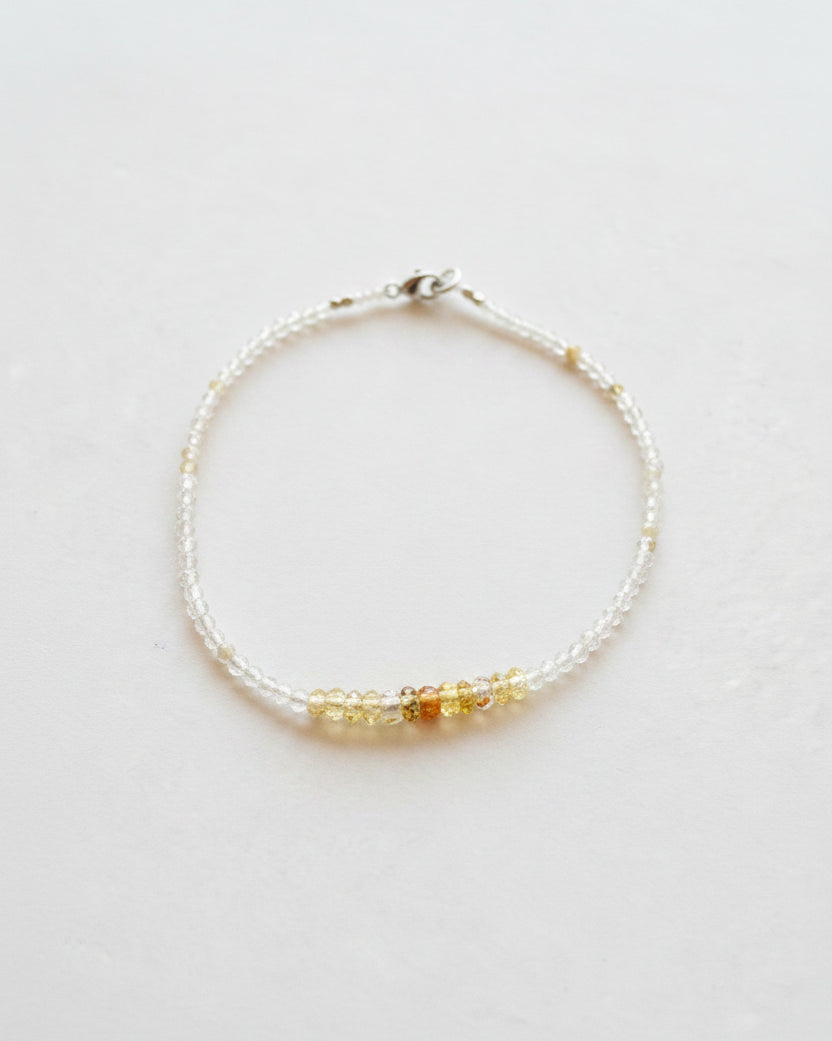 Margaret Solow :: Rutilated Quartz and Sapphire Bracelet