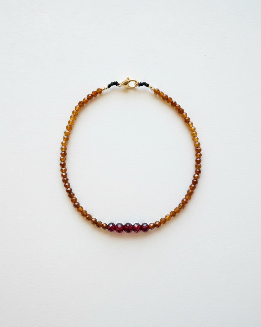 Margaret Solow :: Hessonite and Garnet Bracelet