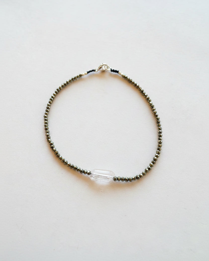 Margaret Solow :: Pyrite and Herkimer Bracelet