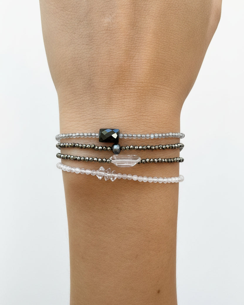 Margaret Solow :: Pyrite and Herkimer Bracelet