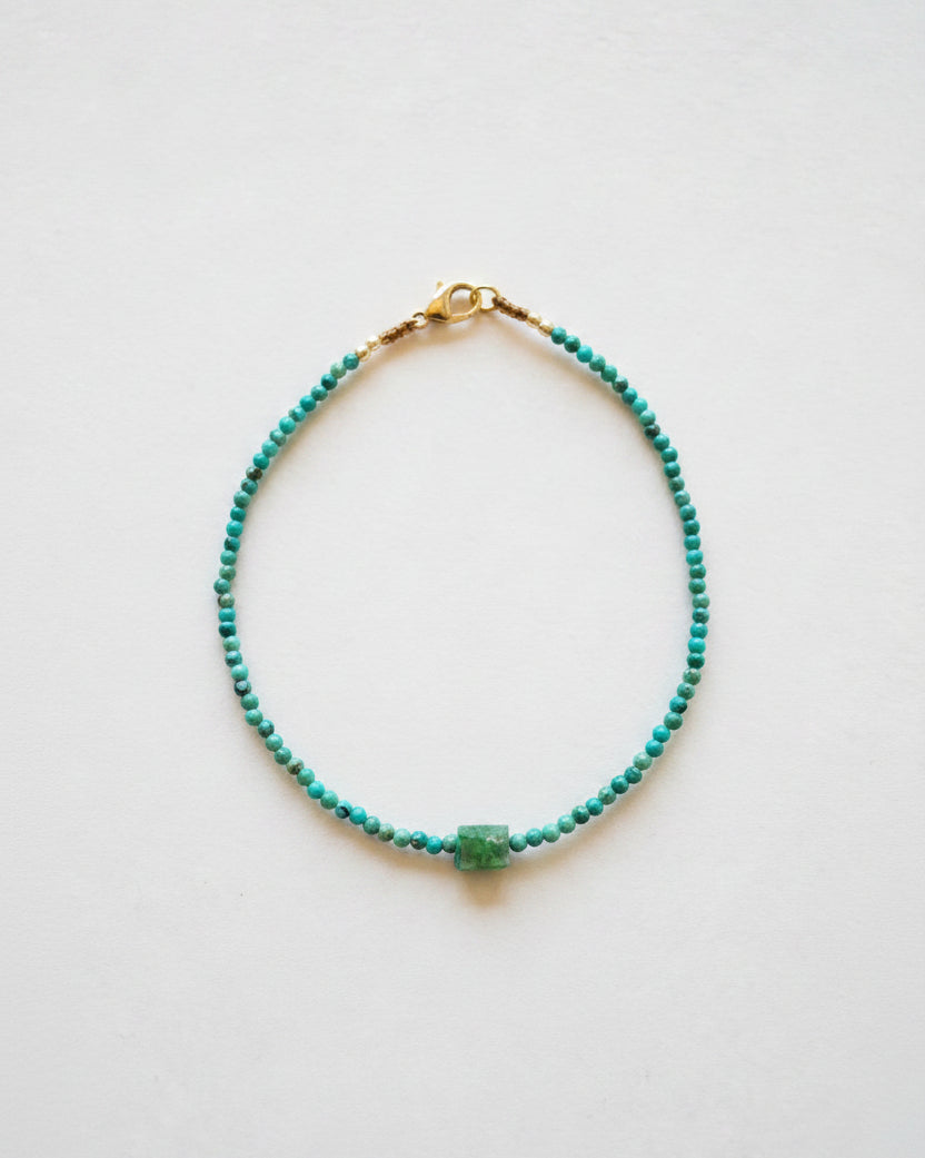 Margaret Solow :: Turquoise and Emerald Bracelet