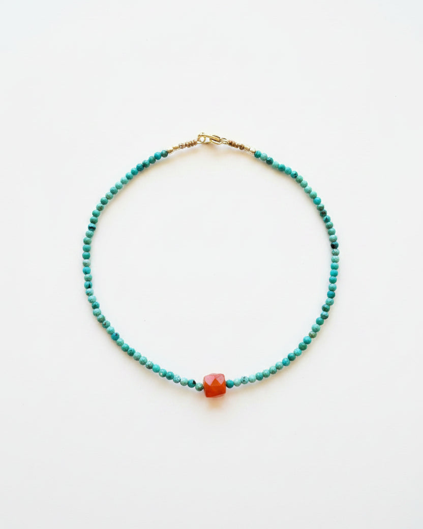 Margaret Solow :: Turquoise and Carnelian Bracelet