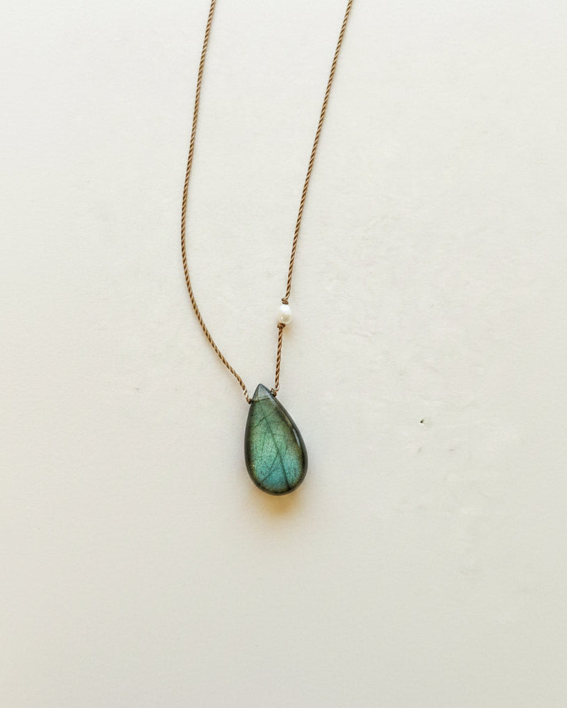 Margaret Solow :: Labradorite and Pearl Necklace