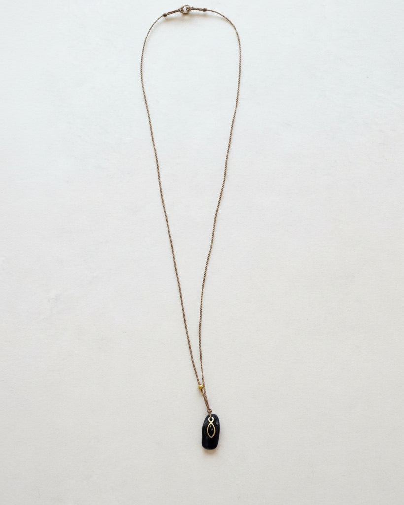 Margaret Solow :: Kyanite and Sapphire Necklace, 14kt