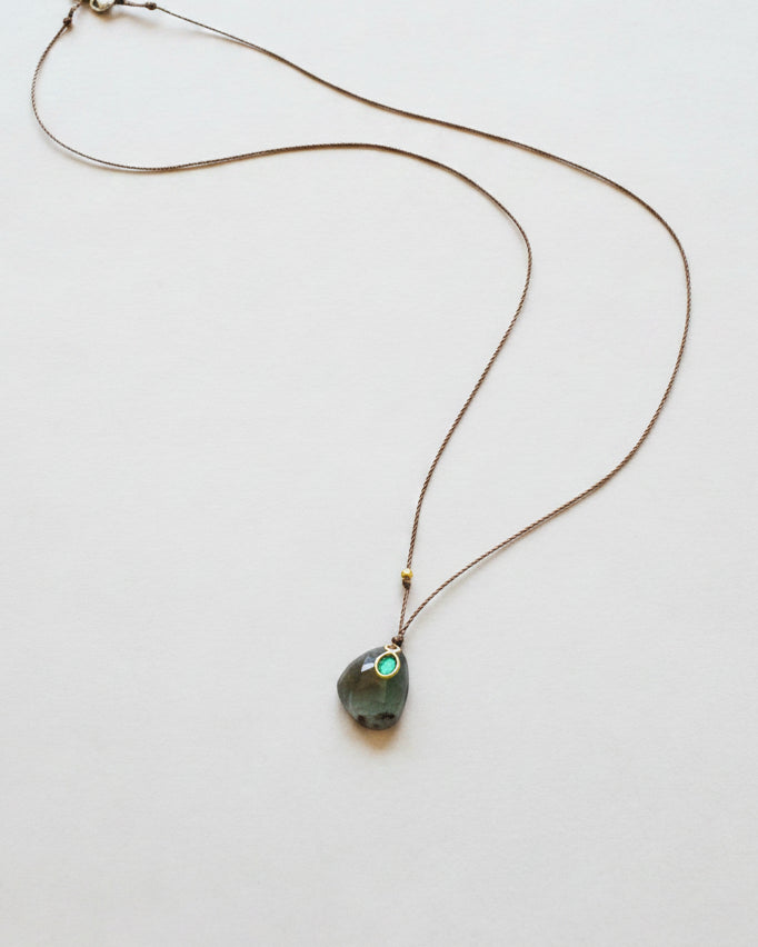 Margaret Solow :: Opal and Emerald Necklace, 18kt