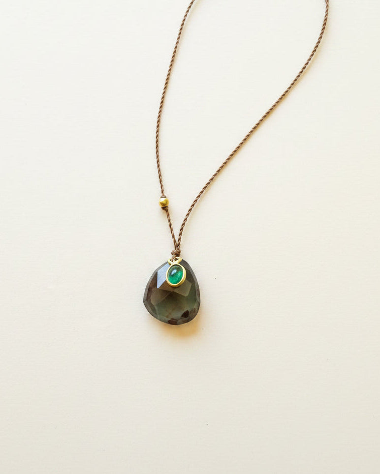 Margaret Solow :: Opal and Emerald Necklace, 18kt