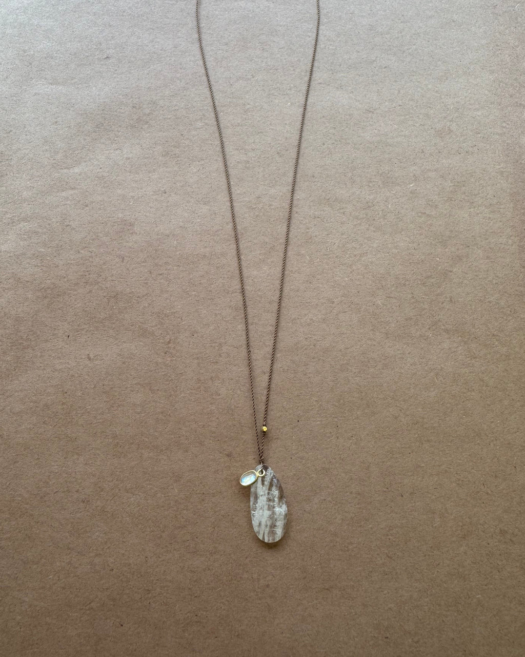Margaret Solow :: Teardrop Moonstone and Sapphire Necklace, 18kt