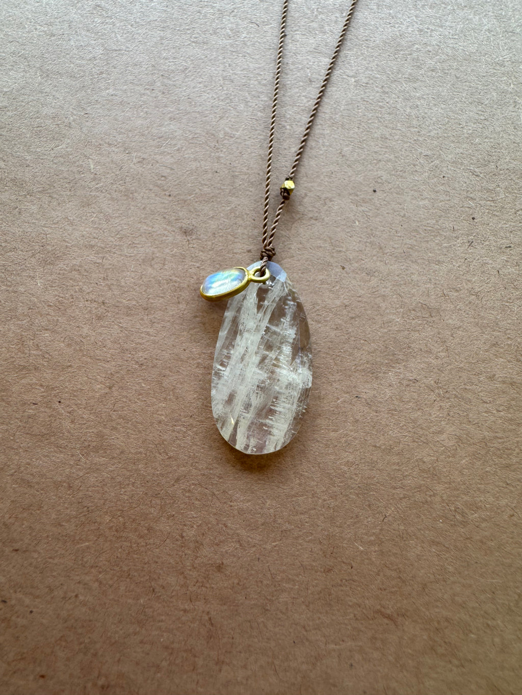 Margaret Solow :: Teardrop Moonstone and Sapphire Necklace, 18kt