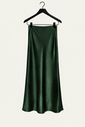 Saint Art :: Talia Charmeuse Maxi Skirt, Deep Forest