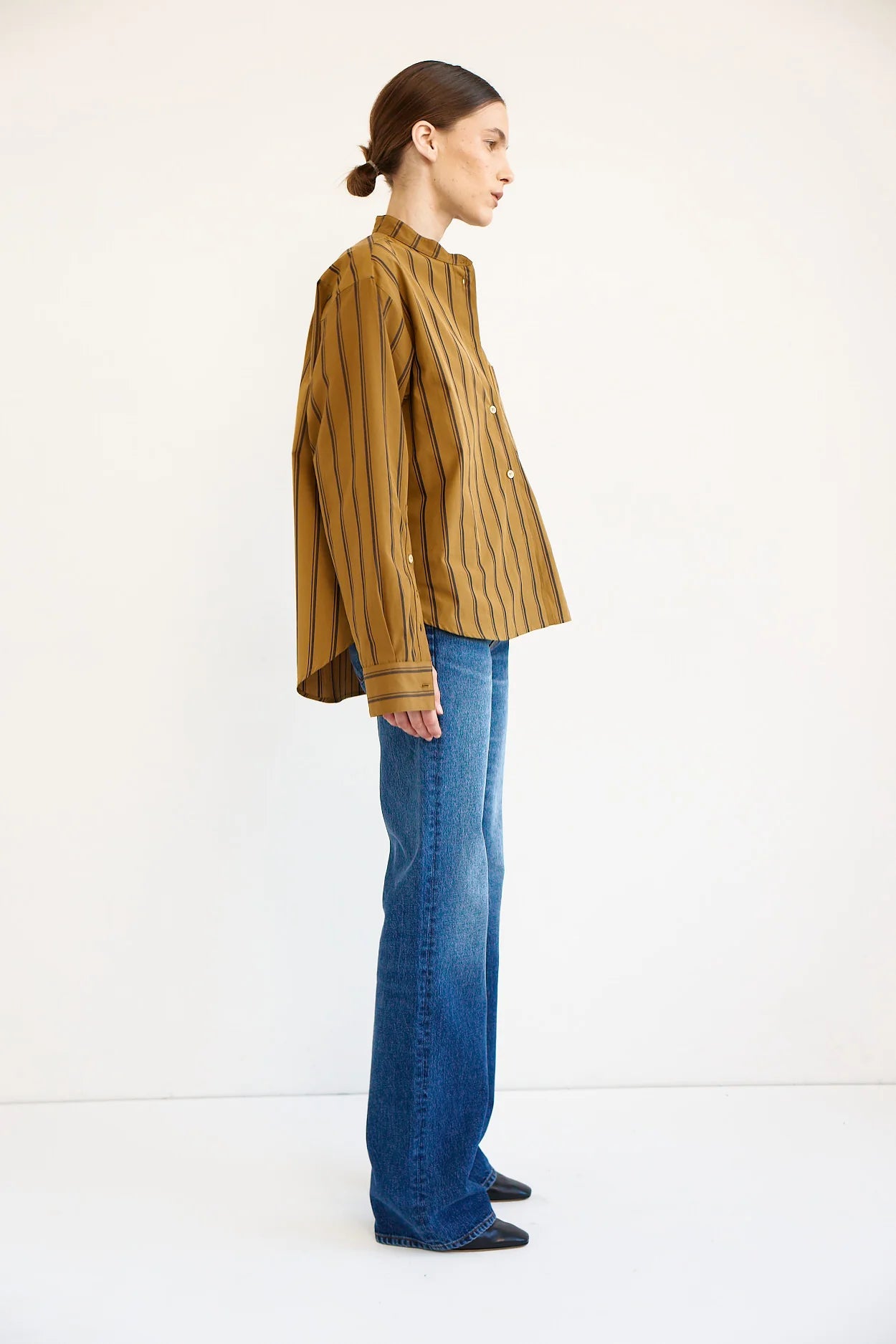 Jamie Haller :: The Editor Shirt, Goldenrod Stripe