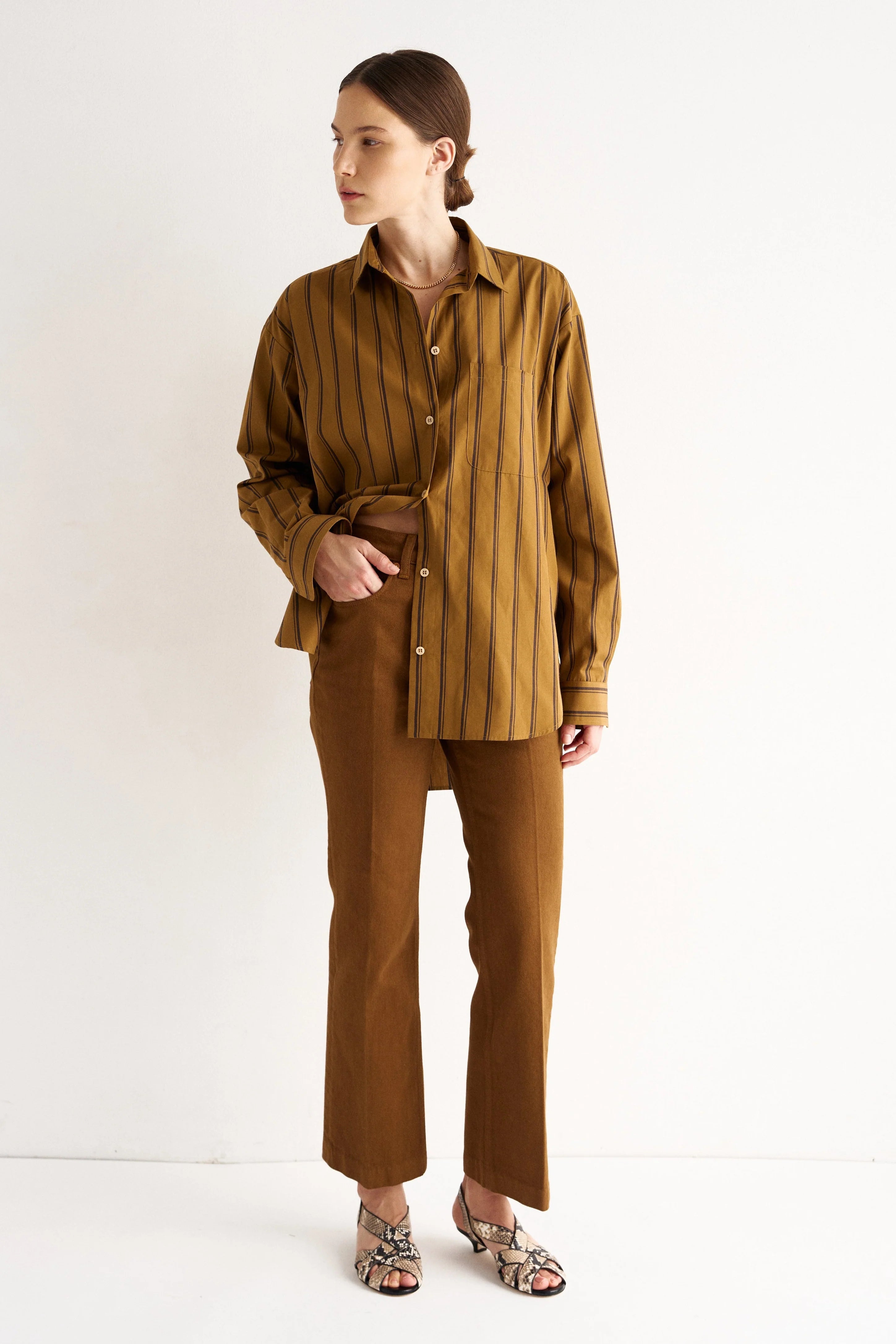 Jamie Haller :: The Editor Shirt, Goldenrod Stripe