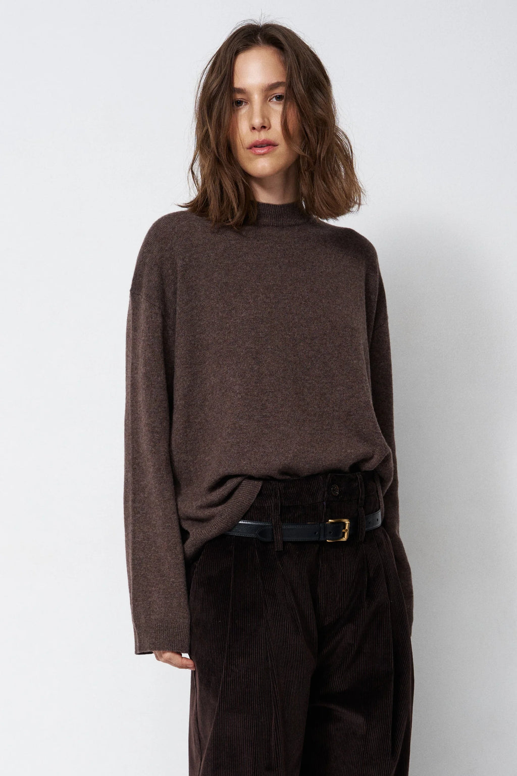 Jamie Haller :: The Boxy Mockneck, Taupe