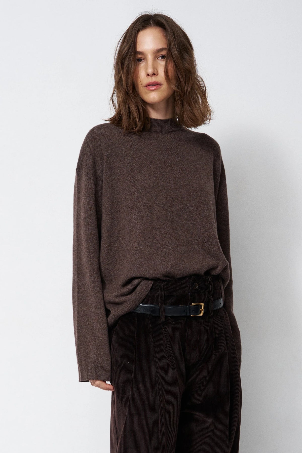 Jamie Haller :: The Boxy Mockneck, Taupe