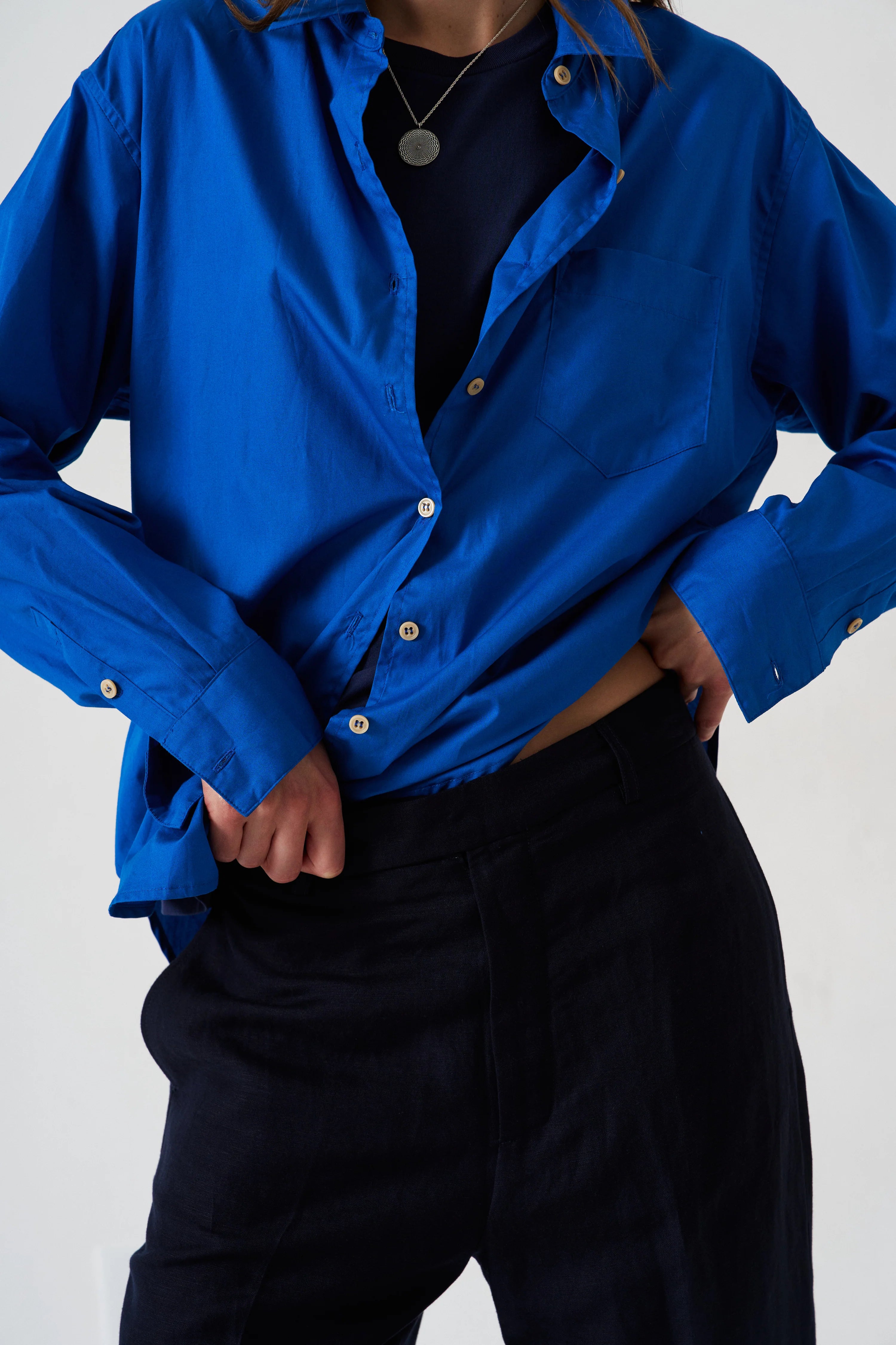 Jamie Haller :: The Logo Weekend Shirt, Royal Blue