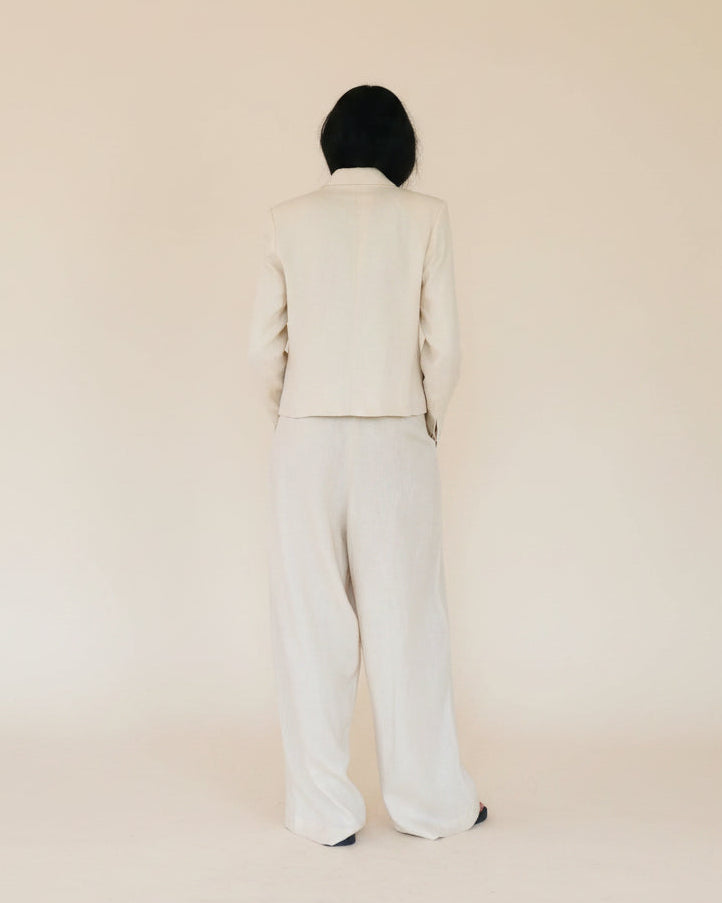Sloan :: Linen Tuxedo Blazer
