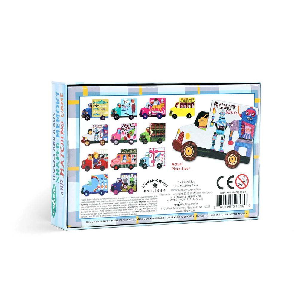 Eeboo :: Trucks and a Bus Little Shaped Matching Game