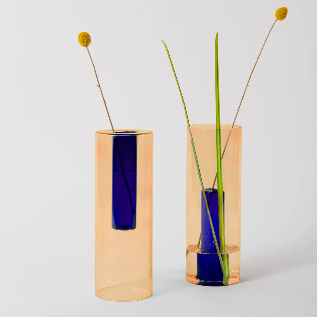Block Design :: Reversible Glass Vase, Large