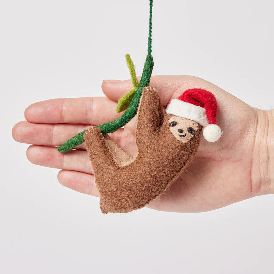 Craftspring :: Lazy Santa Sloth Ornament
