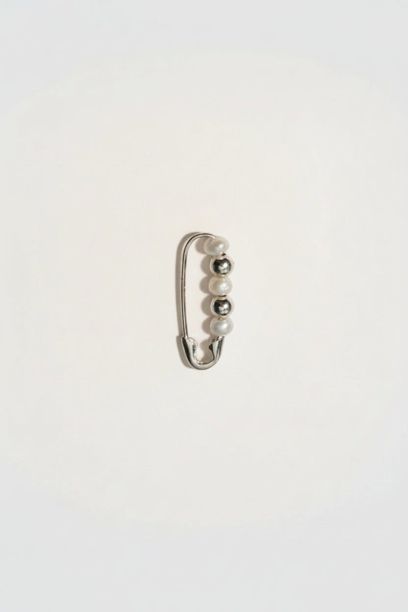 Loren Stewart :: Mini Pearl and Bead Safety Pin Earring, SINGLE
