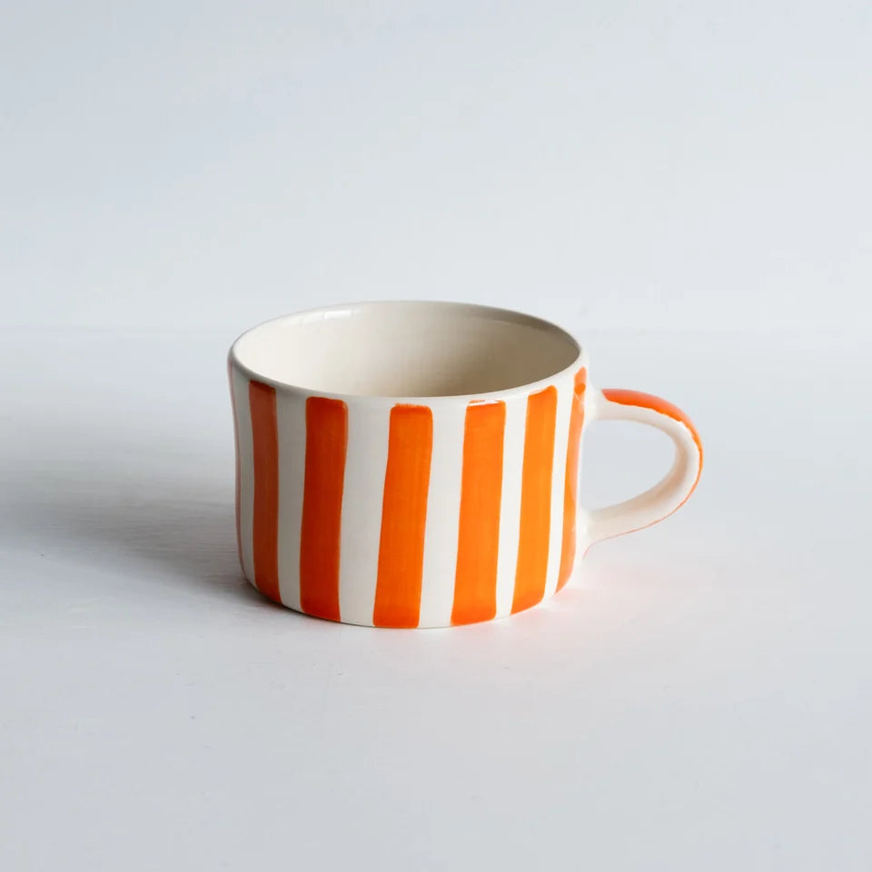 Musango :: Candy Stripe Mug, Tangerine