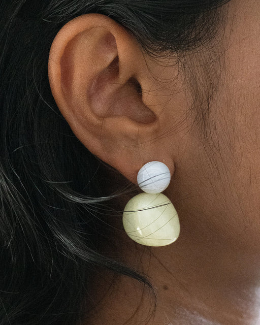 Mussels & Muscles :: Pebbles Earrings BlueJade No.1