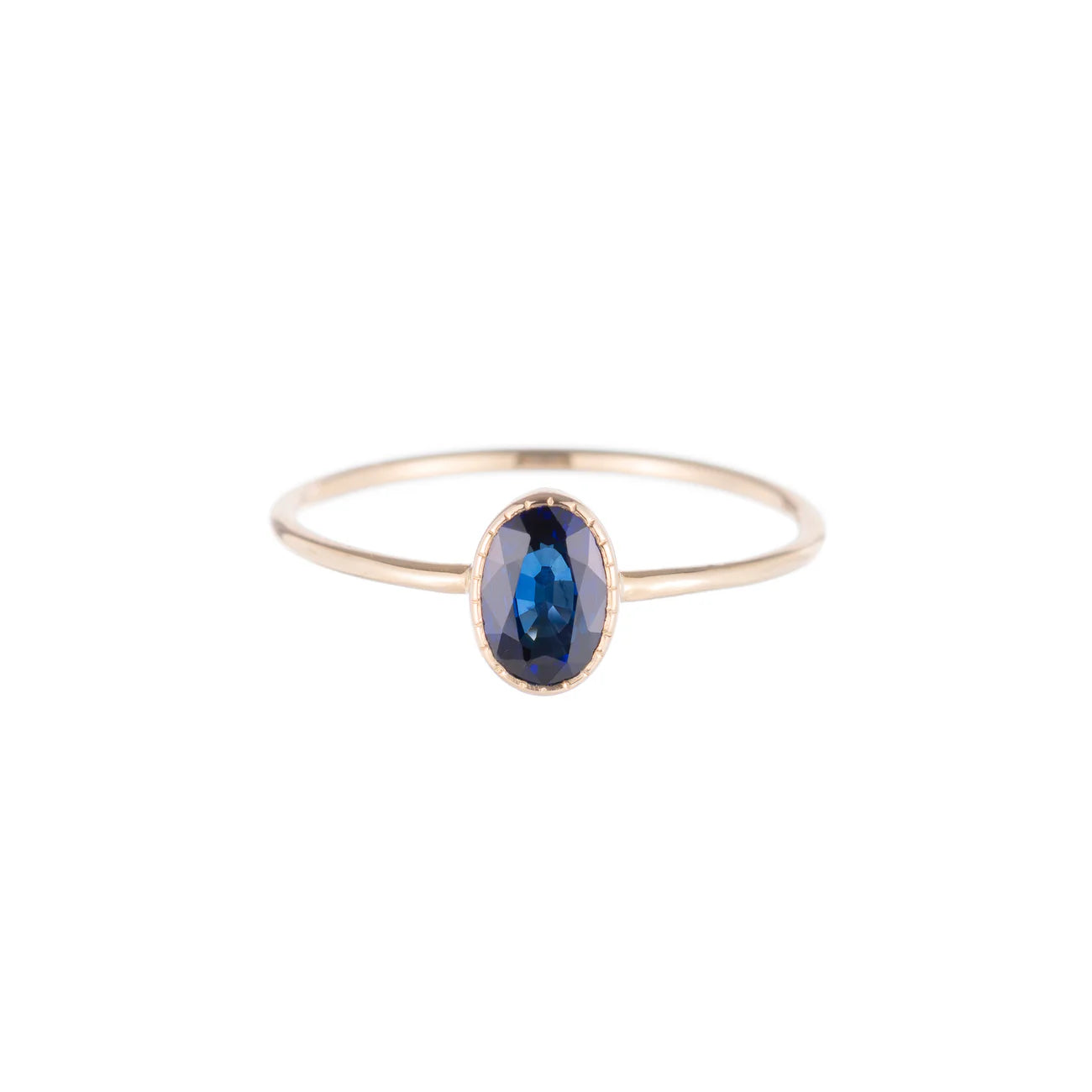 Jennie Kwon :: Oval Blue Sapphire Wisp Ring