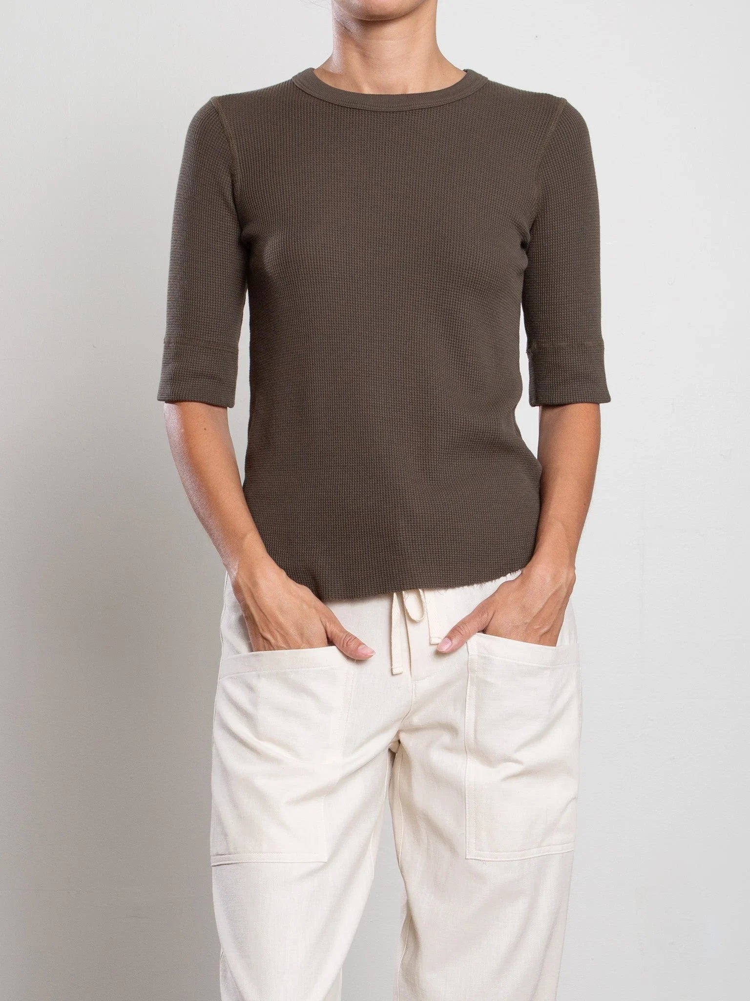 Pharaoh Collection :: Giada Slim Thermal Crew, Moss