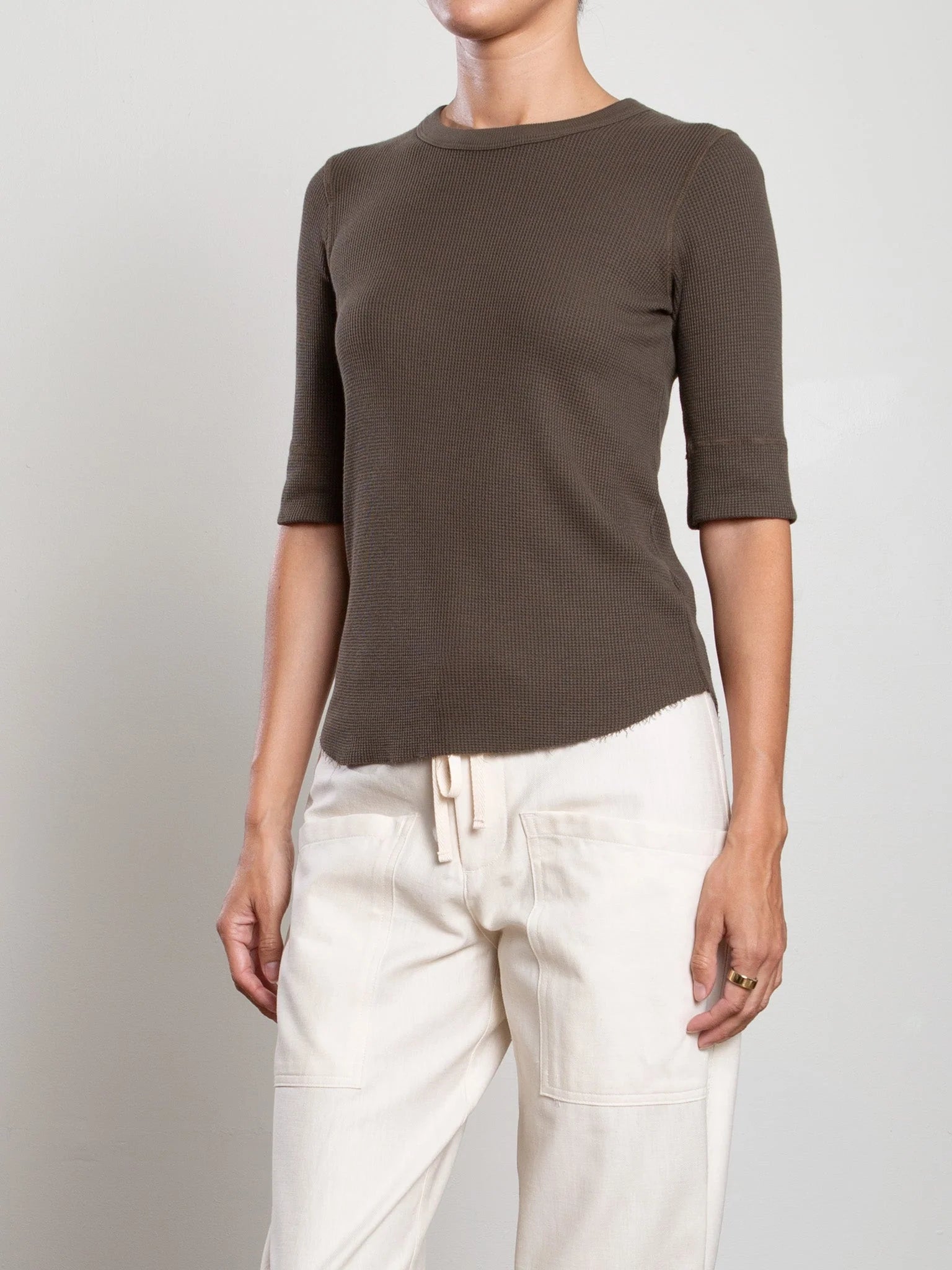 Pharaoh Collection :: Giada Slim Thermal Crew, Moss