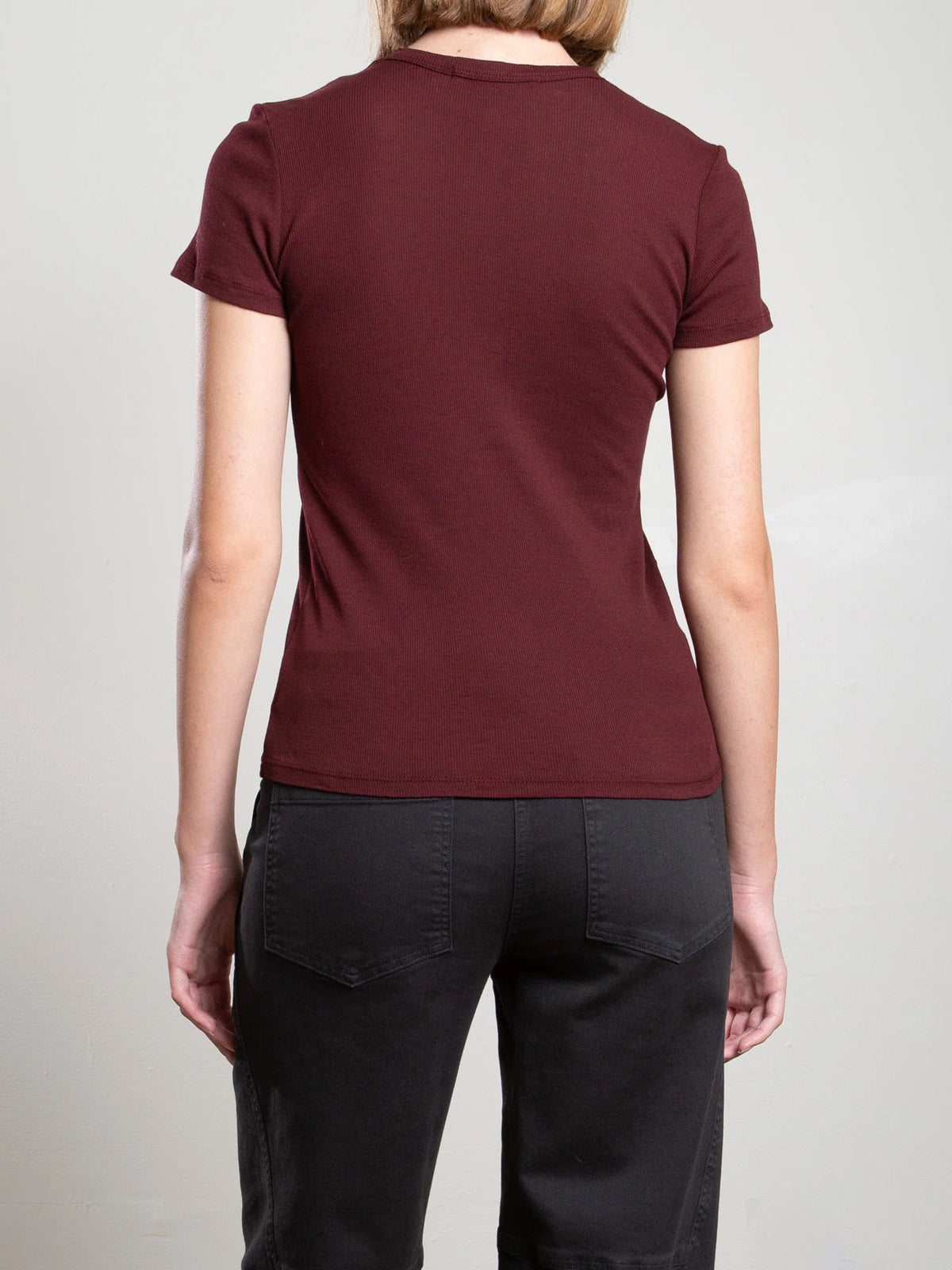 Pharaoh Collection :: Hazel Lightweight Rib Tee, Marsala