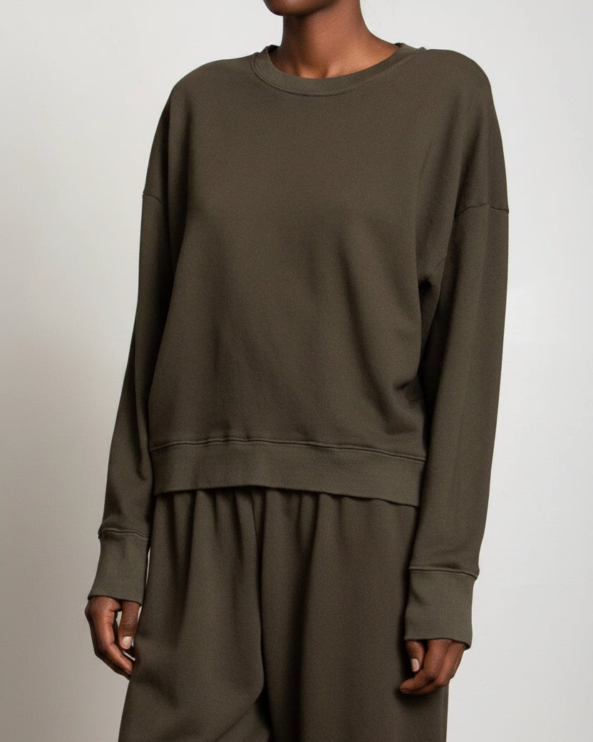 Pharaoh Collection :: Irene French Terry Crewneck, Moss