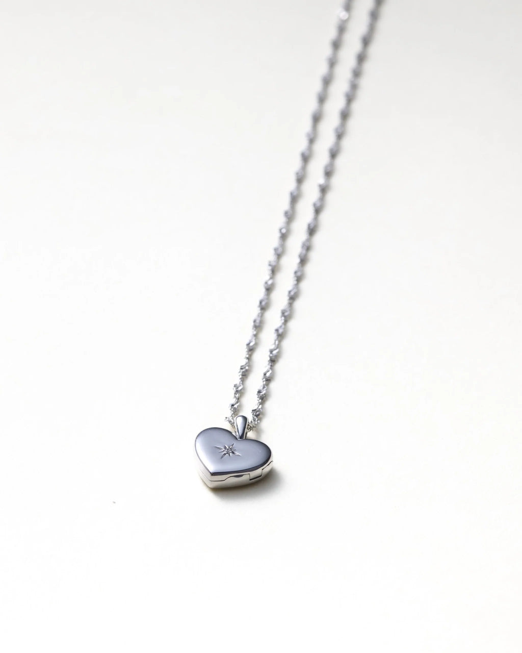 Their Studios :: Lily Heart Locket, Sterling Silver