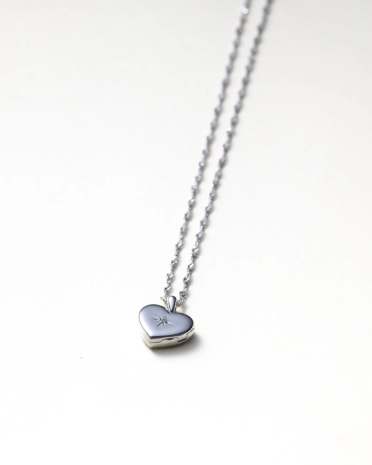 Their Studios :: Lily Heart Locket, Sterling Silver