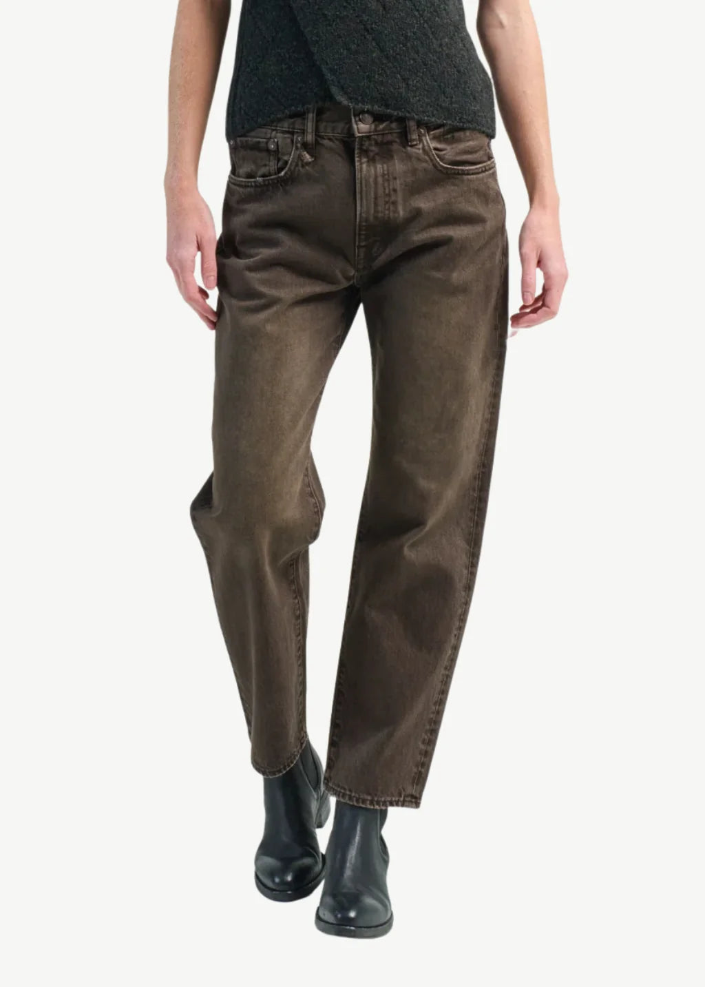 R13 :: BF Jean, Worn Chocolate