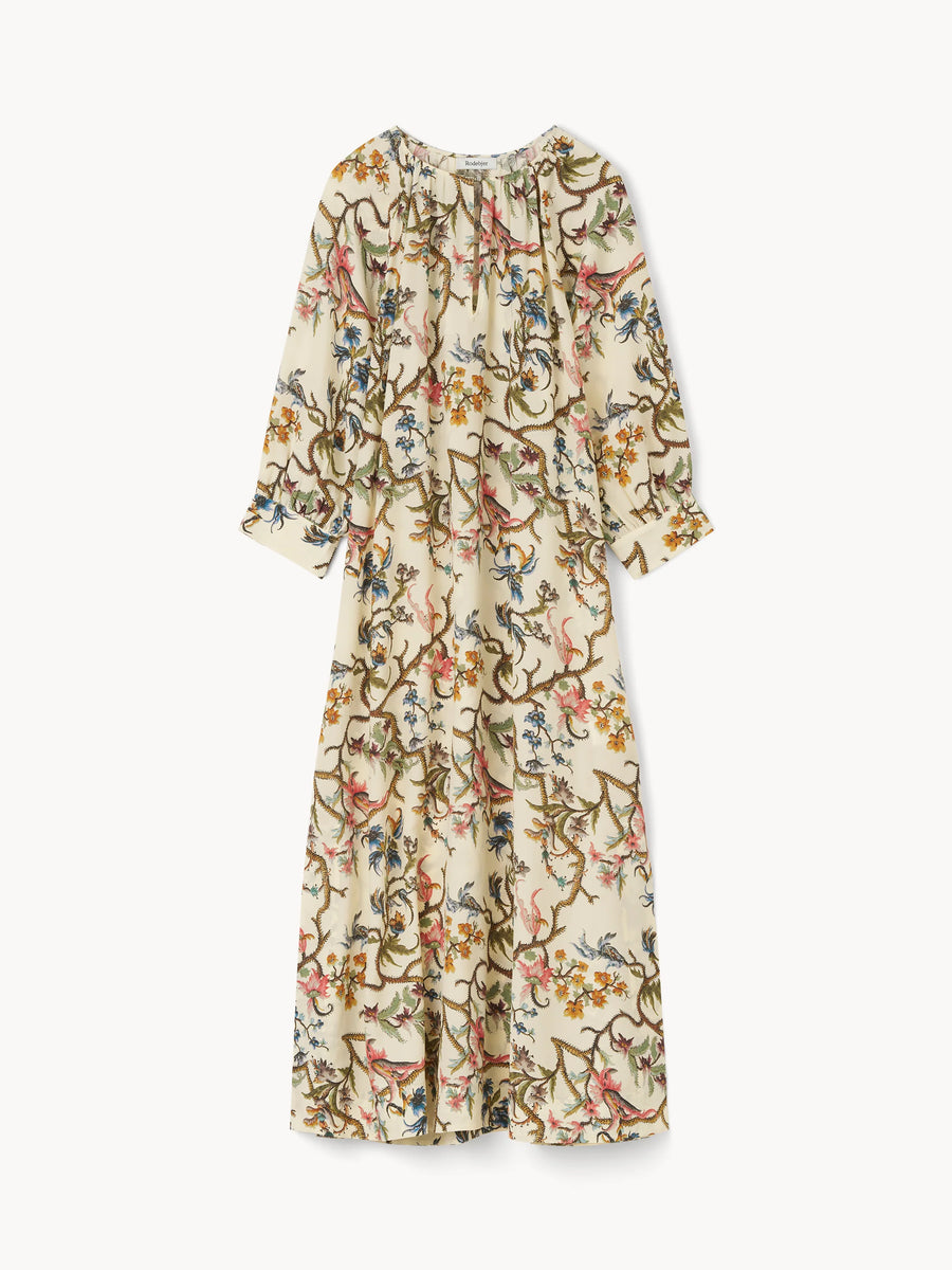 Rodebjer :: Windy Silk Dress, Trailing Print