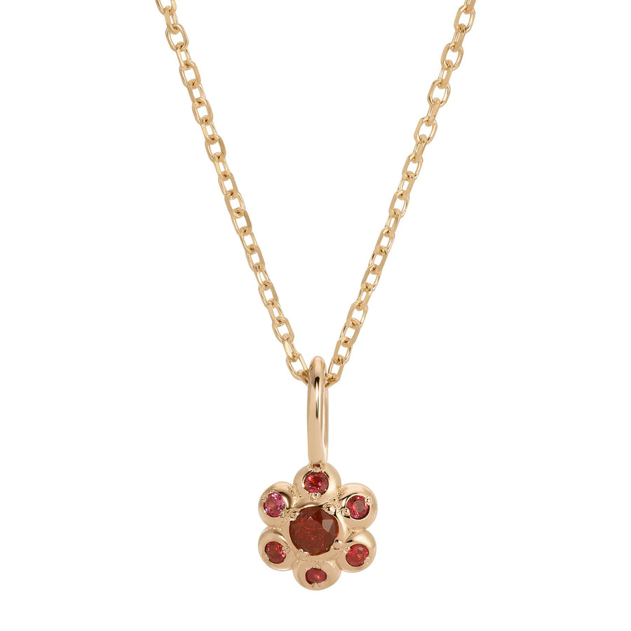 Jennie Kwon :: Ruby Flower Necklace, 16"
