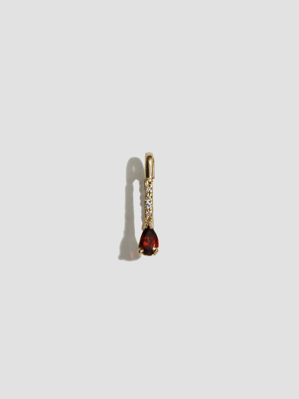 Loren Stewart :: Mini Garnet Diamond Safety Pin Earring