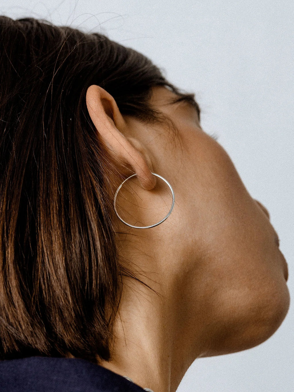 Loren Stewart :: Riley Hoop Earrings Silver