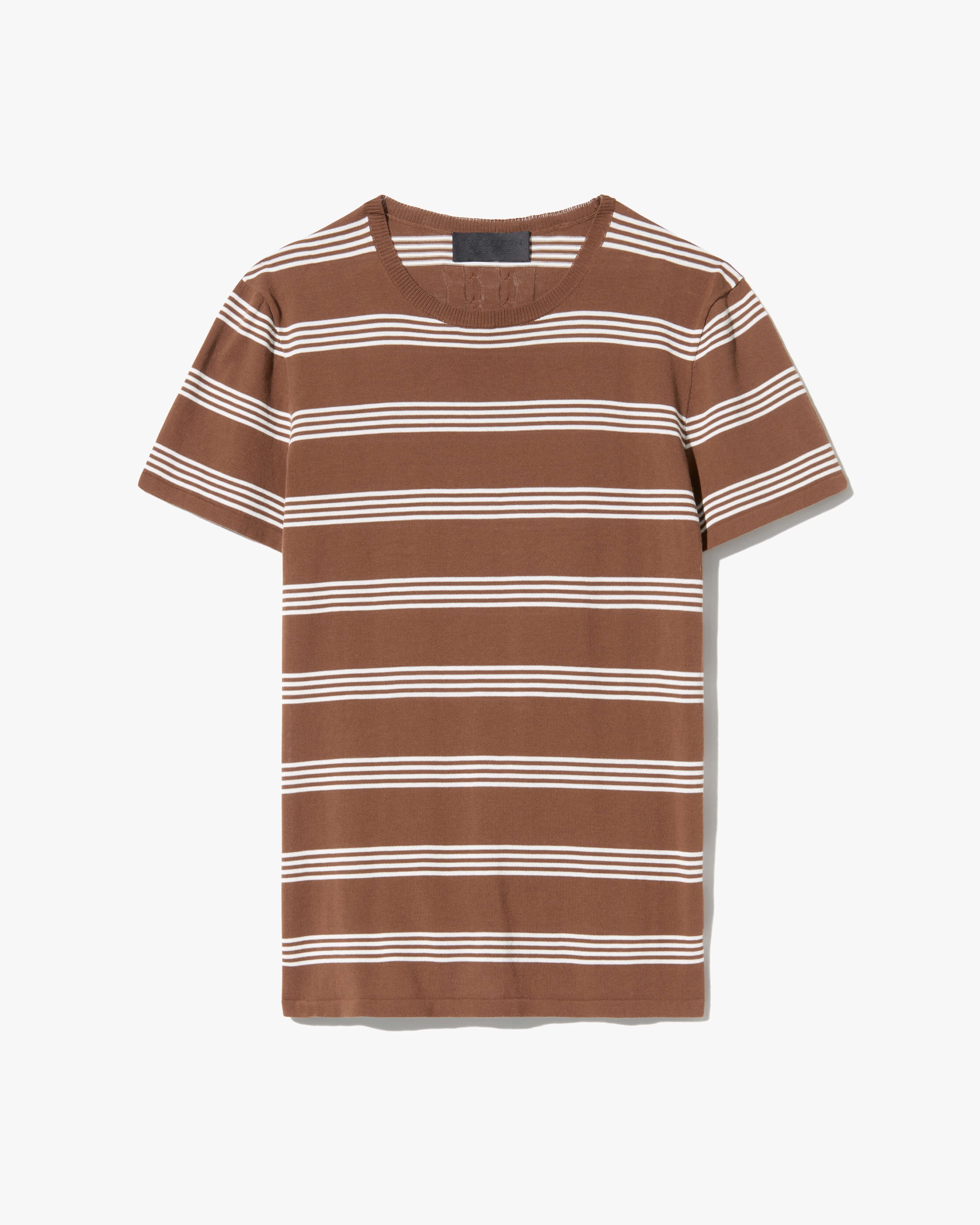 Nili Lotan :: Lanise Stripe Sweater, Brown/Ivory