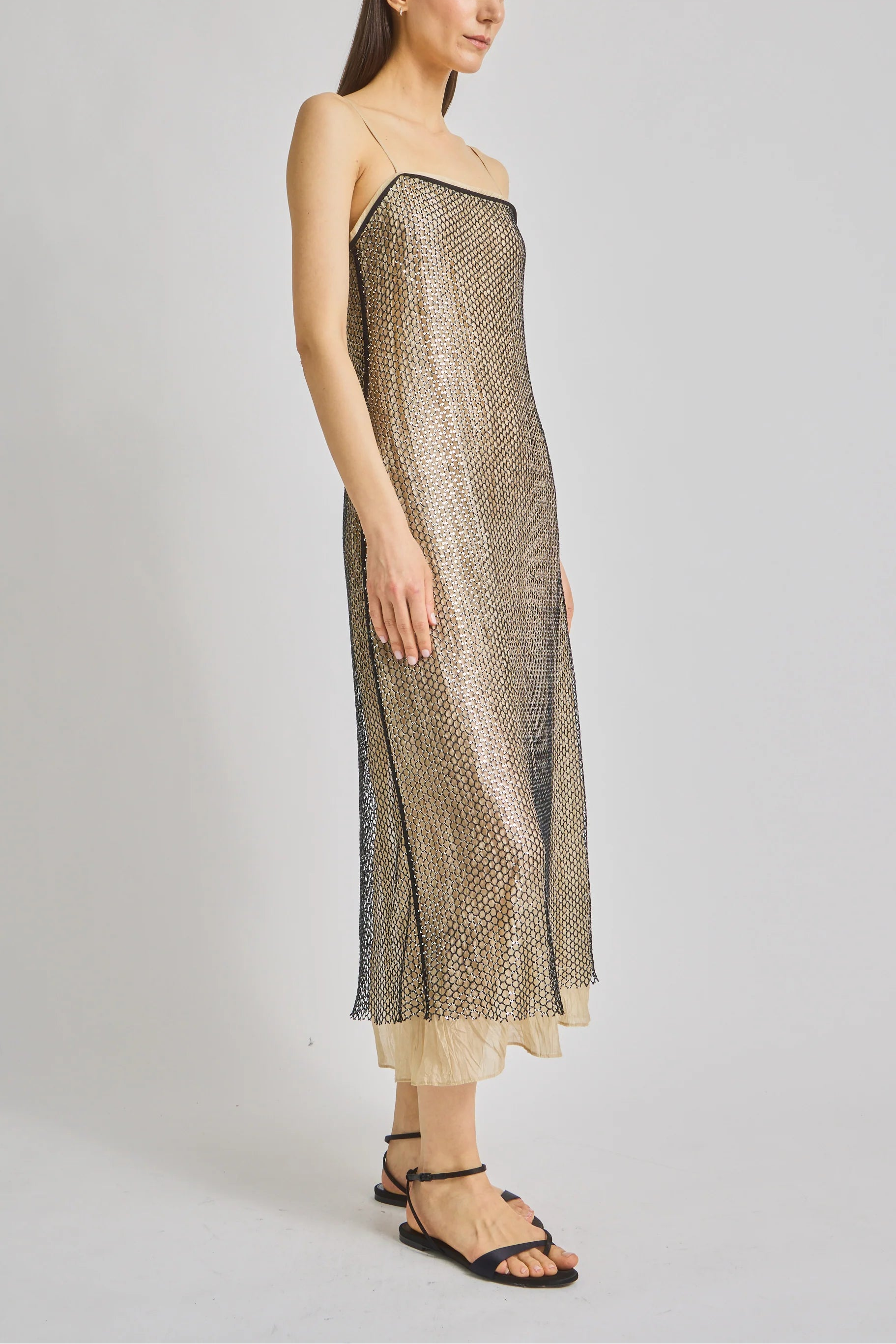 Saint Art :: Orleans Mesh Sequin Dress, Black