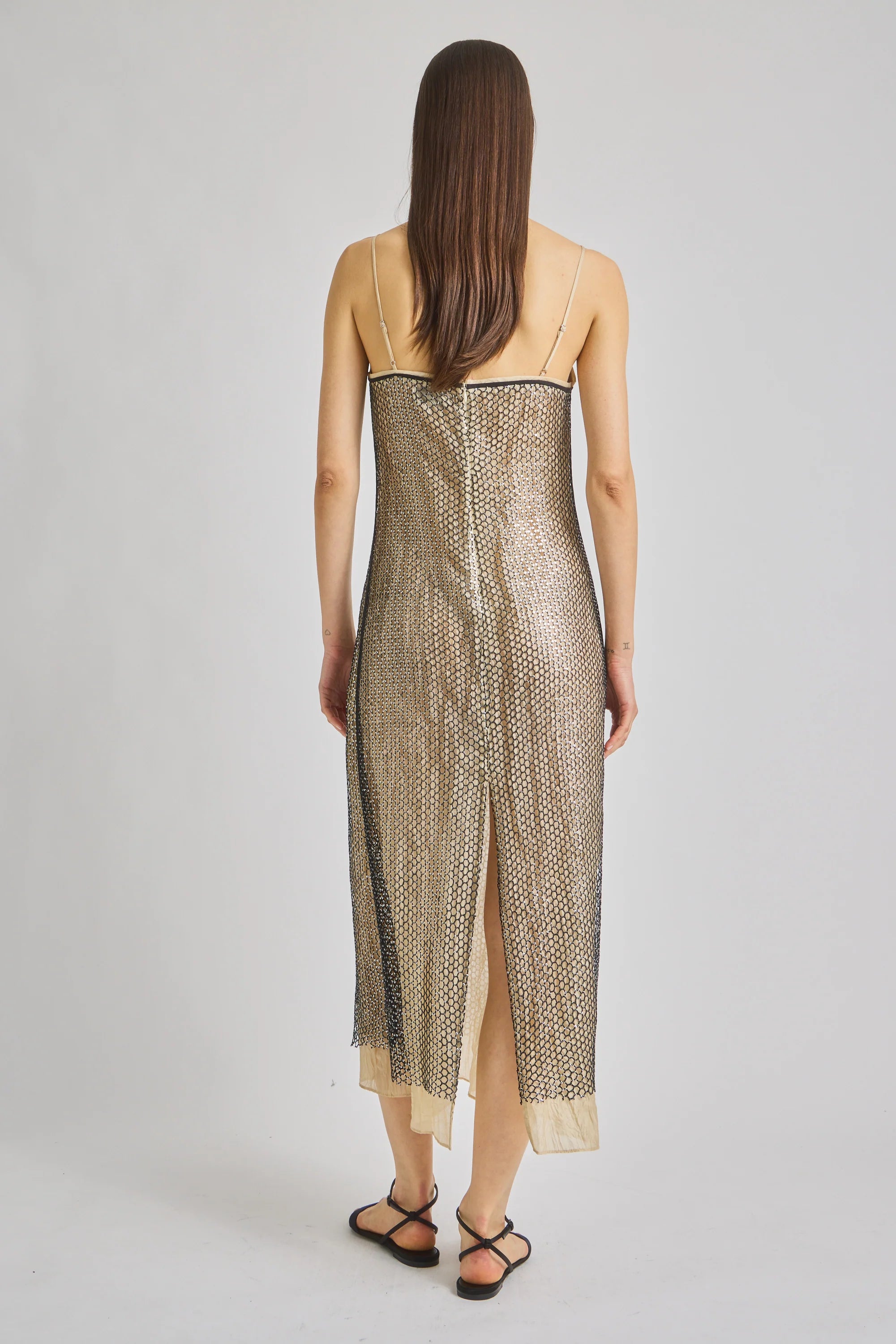 Saint Art :: Orleans Mesh Sequin Dress, Black