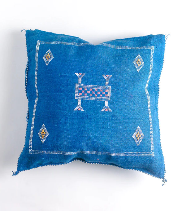 Creative Women :: Throw Pillow, Cactus Silk Blue